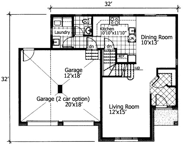 Plan 90211PD: Narrow Lot Two-Story Home Plan - Floor Plan - Main Level - Traditional