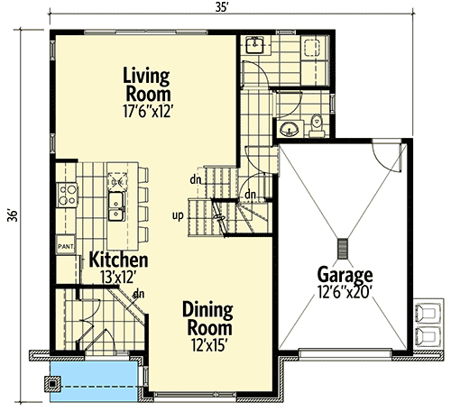 Plan 90272PD: Dynamic Contemporary House Plan - Floor Plan - Main Level - Contemporary