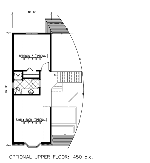 Plan 9066PD: House Plan with Optional Garage and Bedroom - Floor Plan - Optional - European
