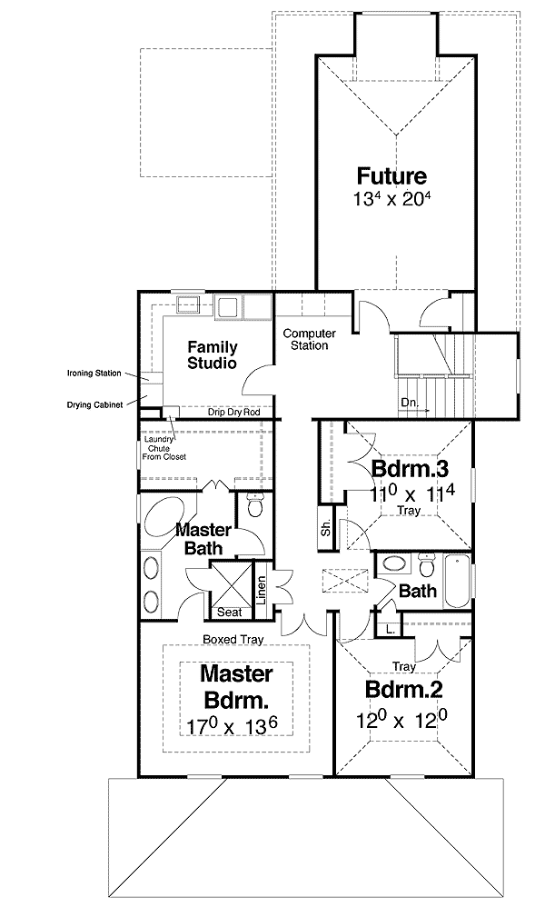 Plan 92046VS: Prairie Style Charm - Floor Plan - 2nd Floor - Craftsman