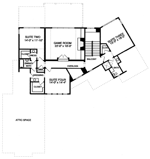 Plan 9387EL: Timeless Appeal - Floor Plan - 2nd Floor - European, Shingle
