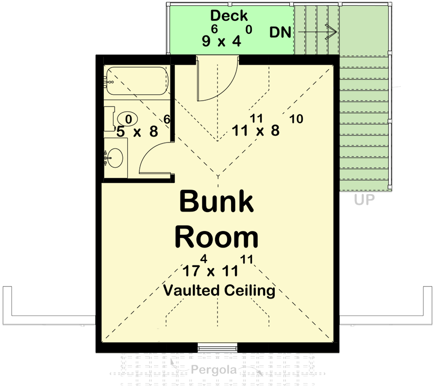 Plan 623631DJ: Coastal Contemporary Pool House Plan with Outdoor Kitchen and Bunk Room - Floor Plan - Image #14 - Coastal Contemporary, Contemporary, Florida-Style
